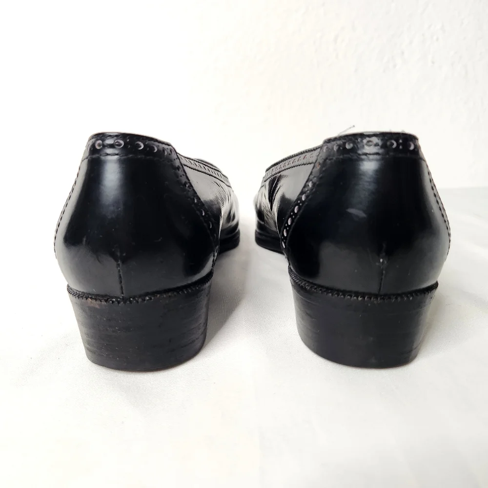 Chanel Black Calfskin Patent Leather Loafers Flats Italy CC Logo EU 37.5 - US 7 - Picture 7 of 15